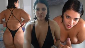 Fucked a curvy tourist and ended up going barebreasted