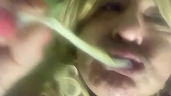 SWALLOWING CUM IN A CONDOM FROM AN UNKNOWN MAN PART 2