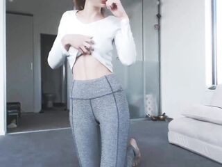 Hot Teen in only Yoga Pants