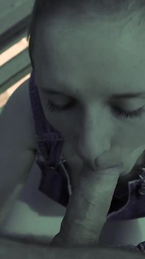 Butt plugged slut in an overpass   Clip 1