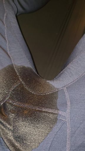 Flooding thick merino wool thermals in hammock