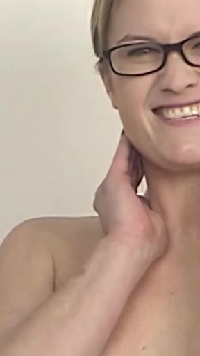 Nerdy Glasses Girls Suck Cock and Take Facial