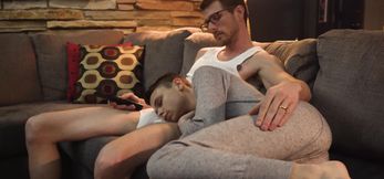 Austin tools his papa Alex Killian's erection