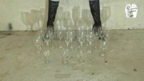 Drinking Glasses under heeled Boots 3