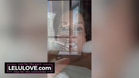 Lelu Love gets massive dildo pounded to overflowing creampies behind mirrored tits, anal&#x1F44C; cum shot.