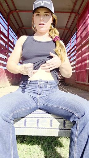 Redhead Fucks Ass Barefoot Squirting All Over