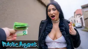 Public Sex French MILF with glorious big natural boobs POV sex