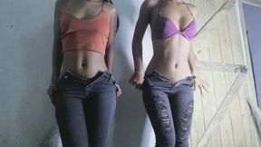 First time wetting our jeans together