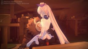 Kokomi Recharging With Hilichurl's Monster Cock