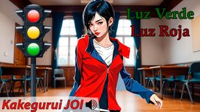 JOI hentai - Green light, red light. Instructions for masturbation with a Spanish voice.