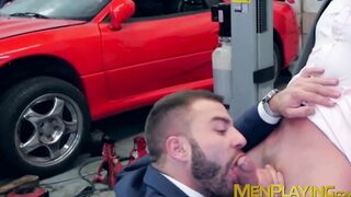 Two gay guys in suits fall in love and fuck each other well