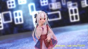 noVR mmd Ayame dance 3d hololive