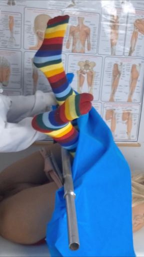 The tension between the doctor and patient ends in cumshot!   Clip 2