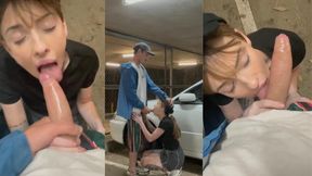 snowbunni bne gives head in a parking lot porn video