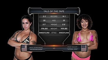 Daisy Ducati vs Miss Demeanor Female Wrestling
