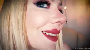 Freckles Worship - Face porn - face fetish - goddess worship - blonde - blue eyes - big eyes