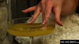 Blonde Cutie Pours Honey on her Crazy Hot Body as she Masturbates