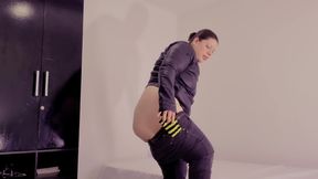 Buttcrack Cleaning a New Client's House