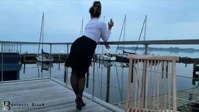 business woman smoking a cigarette sexy