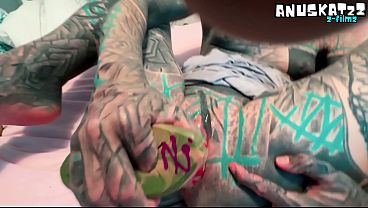 Tattooed Dreadhead Babe Takes Deep Fuck and Massive Cumshot Coverage