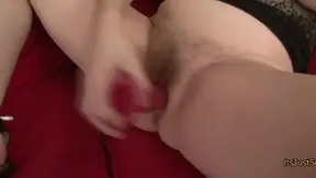 Russian MILF Janicka fingers her wet pussy while giving a deepthroat blowjob