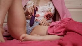 Close Up Pussy Massage with Vibrator