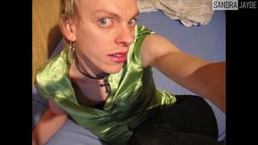 Sandra Jayde 01-04-09 A beautiful blonde with a slutty face in leggings and leather stilettos