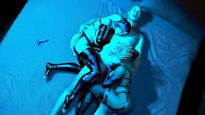 Spoooning Guy Gets Double Blowjob From Busty Trans Ladies In Sexy Outfits