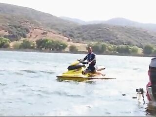 Black gal gets pounded by white knob whilst her ally masturbates beside her