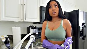 Seduced nympho maid fucked in pussy hole by nice dick