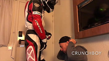 2435 french boy fucked at his hotel by sexy motorbiker leather outfits