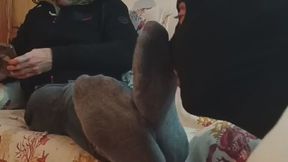 Master Feet Worship on the sofa