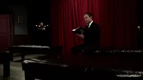 Redhead slut and her friend love sharing two hard dicks