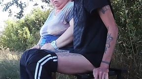 My Girlfriend Sucks My Dick in the Park on a Bench Until I Cum