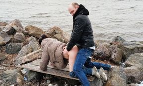 Public Outdoor Ass Fuck In A Snowstorm