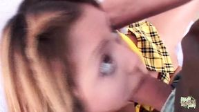 Sultry blonde babe gets devoured by a raw &mdash;  nasty DP threesome &mdash;  messy fluids everywhere