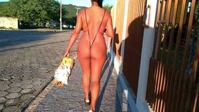 MICRO SLINGSHOT BIKINI WALKING AROUND