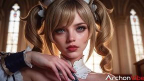 barbara helped parishioners forgive their sins with the help of her blowjob [ai]