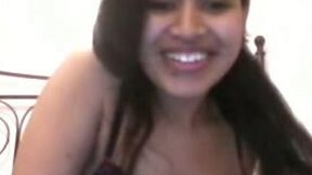 Stunning and young Indian girl flashes her goodies