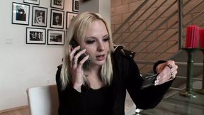 Tattooed blonde babe takes a BBC deepthroat and rides hard