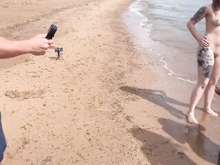 People saw us shooting porn on a public beach