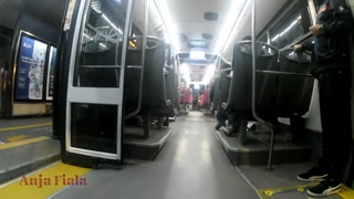 On the bus after the cloudy day
