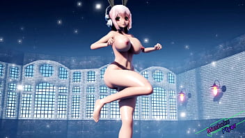 Super Sonico Bouncy Dance 4K