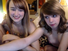 Cute brunette amateur teen masturbates on webcam