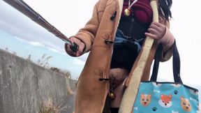 Self-training No. 81 Riverside Walk with Exposed Pussy and Asshole - Part 2