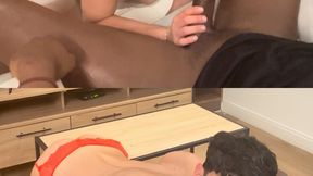 BLOWJOB SEXTAPE WITH A MONSTER BLACK COCK