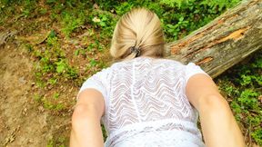 Married MILF Lagged Behind the Tourist Group and Wanted to Be Fucked Right on the Forest Path.