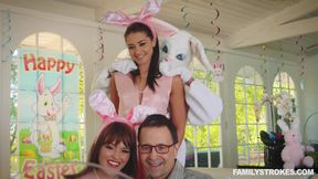 Young lovely babe Avi Love fucked by big dick Easter bunny