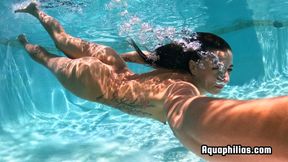 Aquaphilias- Dakota Marr's Sensual Underwater Nude Swim Breathless Pool Tease