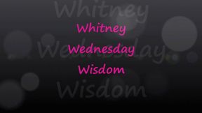 Whitney Wisdom Wednesday AMA